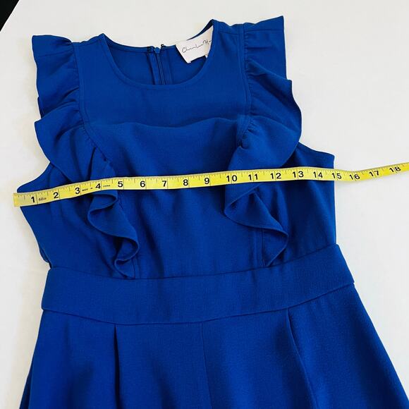 Charles Henry Ruffle Sleeve Straight Leg Jumpsuit Size XS Purple - Picture 6 of 7